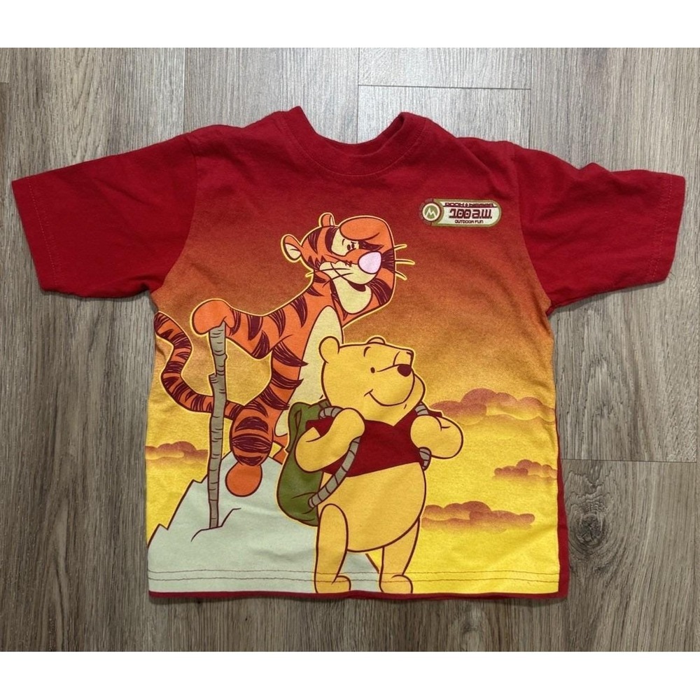 Vintage Disney‎ Pooh And Tigger Red T-Shirt Kids Size 4T